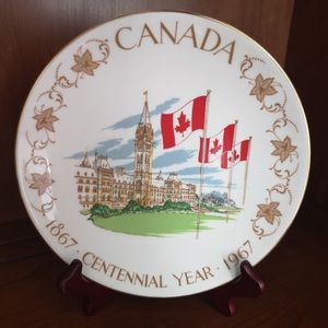 Royal Chelsea Commemorative Canadian Centennial plate